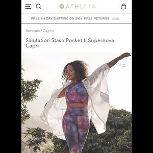 ATHLETA Salutation Stash Pocket Capri XS